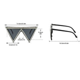 Size of Luxury Rhinestone Diamond Sunglasses