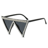 Black Luxury Rhinestone Diamond Sunglasses