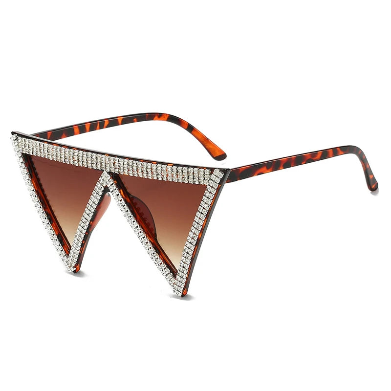 Leopard Luxury Rhinestone Diamond Sunglasses