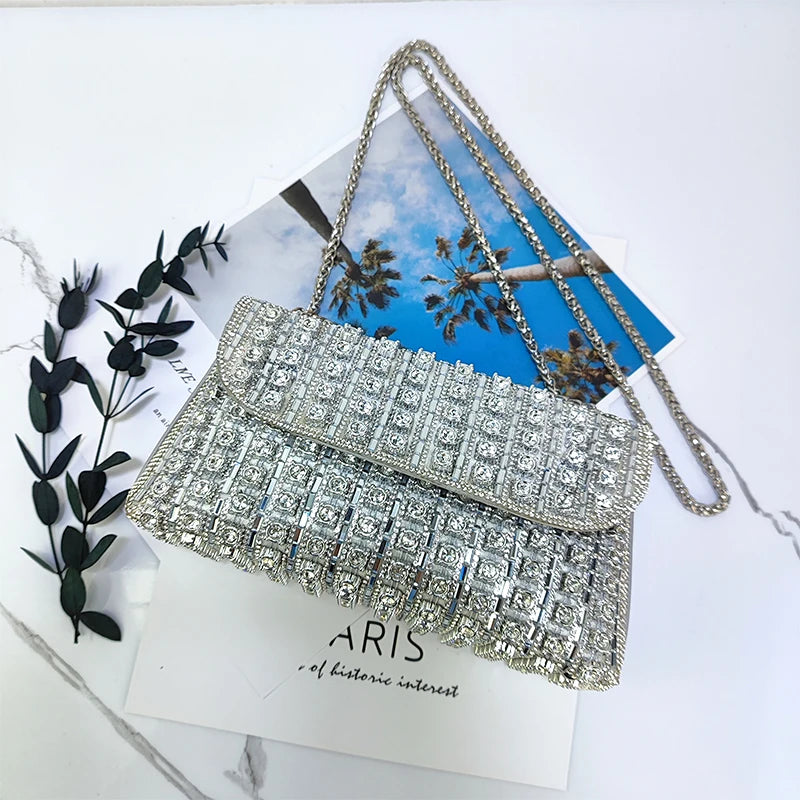 Luxury Rhinestone Evening Clutch Bag