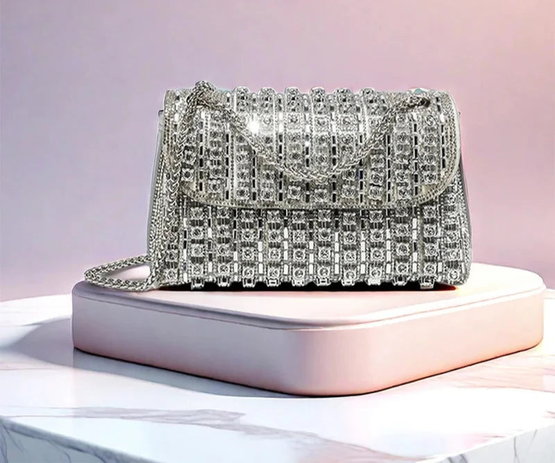 Luxury Rhinestone Evening Clutch Bag