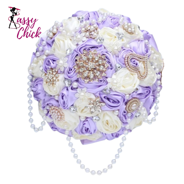 Luxury Rhinestone Handmade Flowers Bouquet Sassy Chick Logo