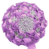Purple Luxury Rhinestone Handmade Flowers Bouquet