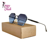 Luxury Rimless UV400 Protection Sunglasses Sassy Chick Logo