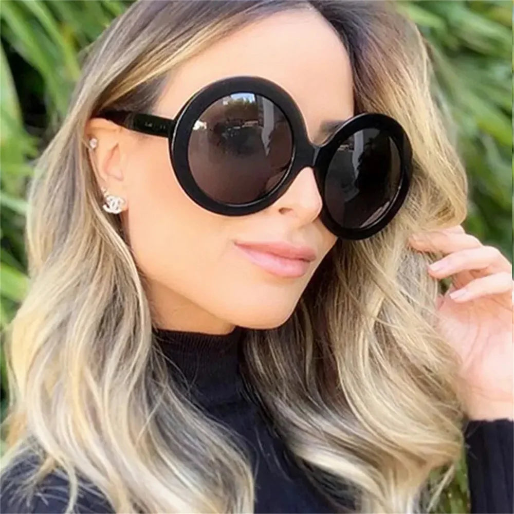 Luxury Round Large Frame Sunglasses