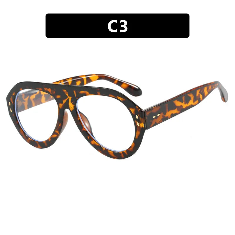 Leopard Luxury Round Outdoor Driving UV400 Sunglasses