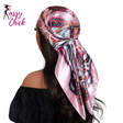 Luxury Silk Foulard Satin Soft Neckerchief Hijab Bandana Sassy Chick Logo