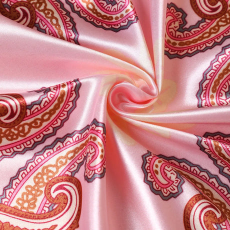 Pink Luxury Silk Foulard Satin Soft Neckerchief Hijab Bandana