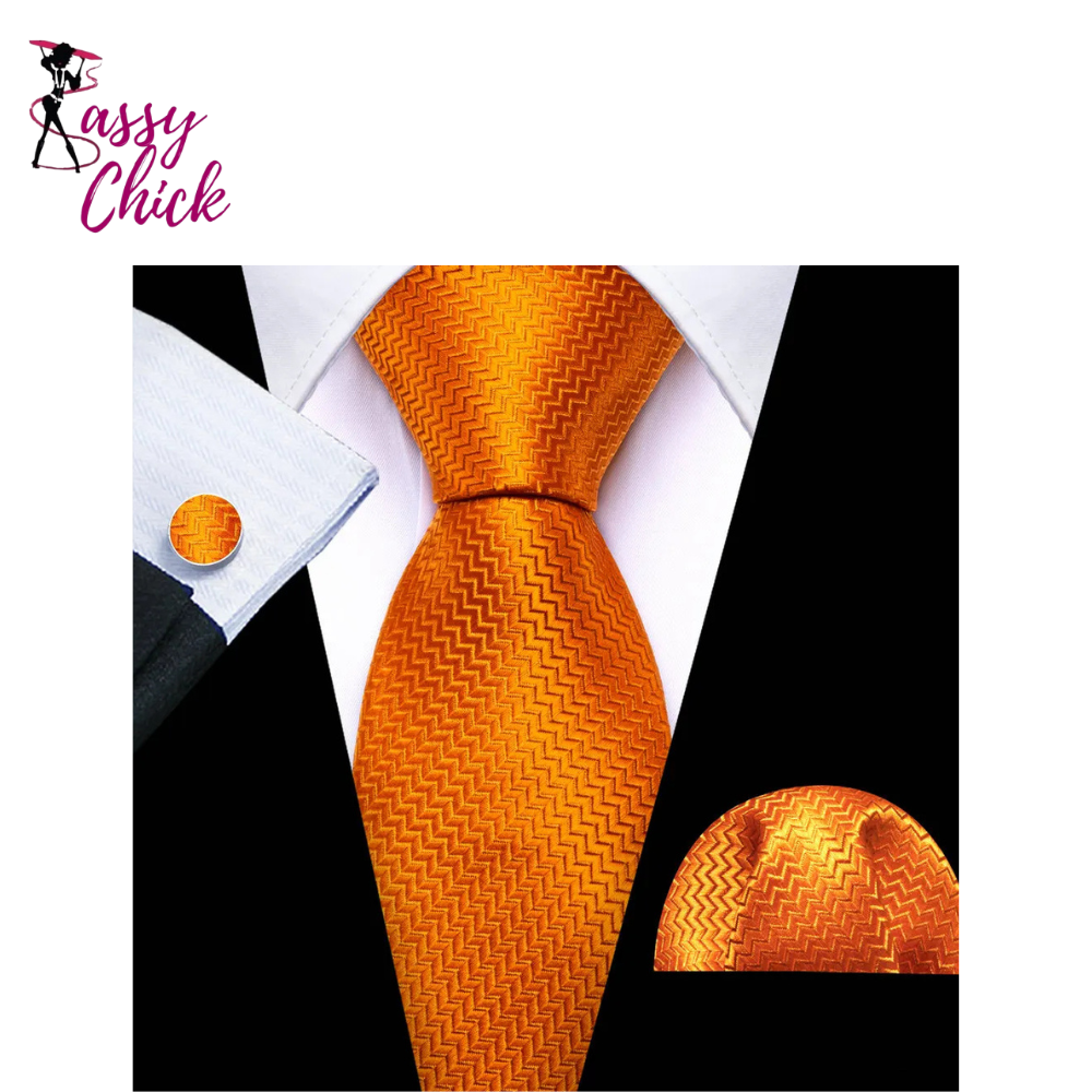 Luxury Silk Jacquard Floral Paisley Necktie Sassy Chick Logo