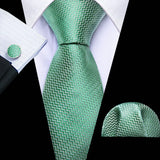 Green Luxury Silk Jacquard Floral Paisley Necktie