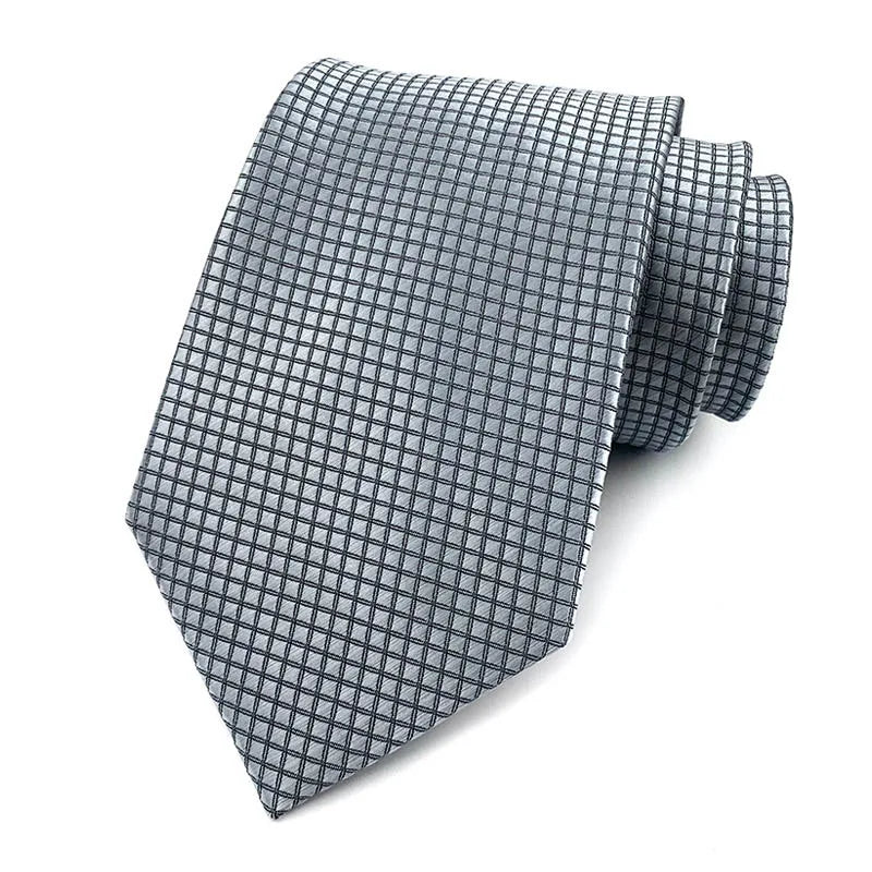 Luxury Sliver Color 8CM Business Wedding Ties