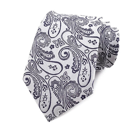 Luxury Sliver Color 8CM Business Wedding Ties 