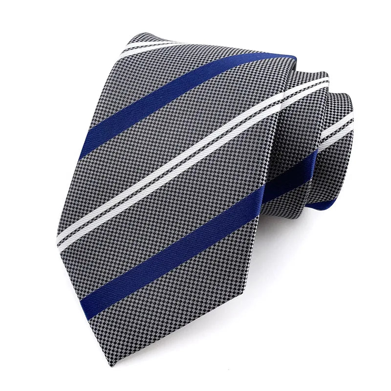 Luxury Sliver Color 8CM Business Wedding Ties