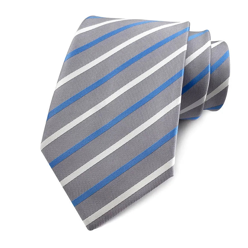 Luxury Sliver Color 8CM Business Wedding Ties