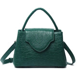Green Luxury Snake and Ostrich Leather Handbag