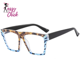 Luxury Square Flat Top Ultralight Rainbow Frame Eyewear Sassy Chick Logo