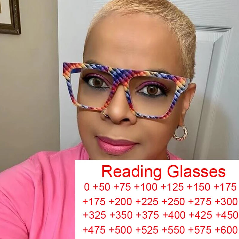 Luxury Square Flat Top Ultralight Rainbow Frame Eyewear