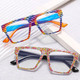 Collection of Luxury Square Flat Top Ultralight Rainbow Frame Eyewear