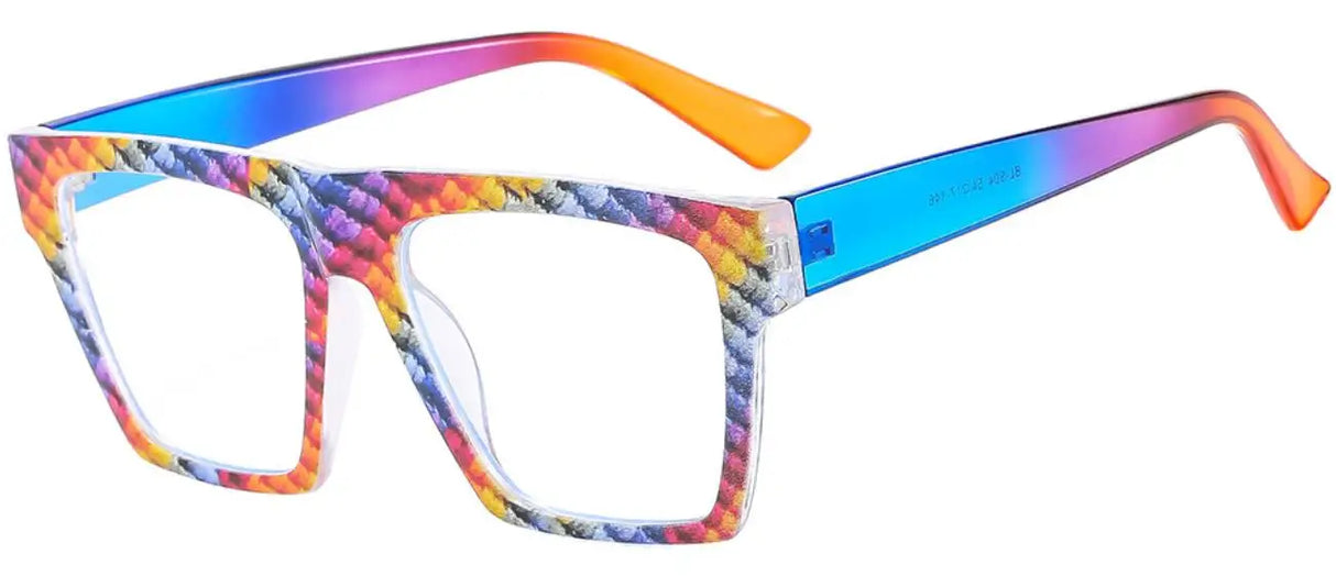 Luxury Square Flat Top Ultralight Rainbow Frame Eyewear