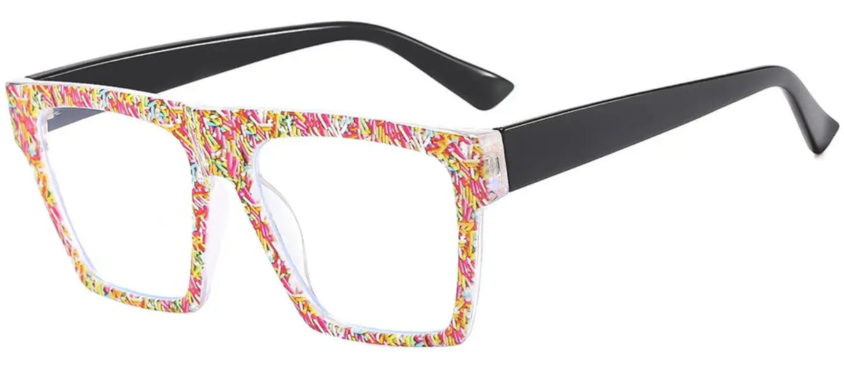 Luxury Square Flat Top Ultralight Rainbow Frame Eyewear