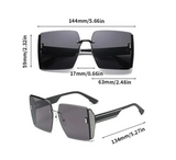 Size of Luxury Square Frameless Retro Sunglasses