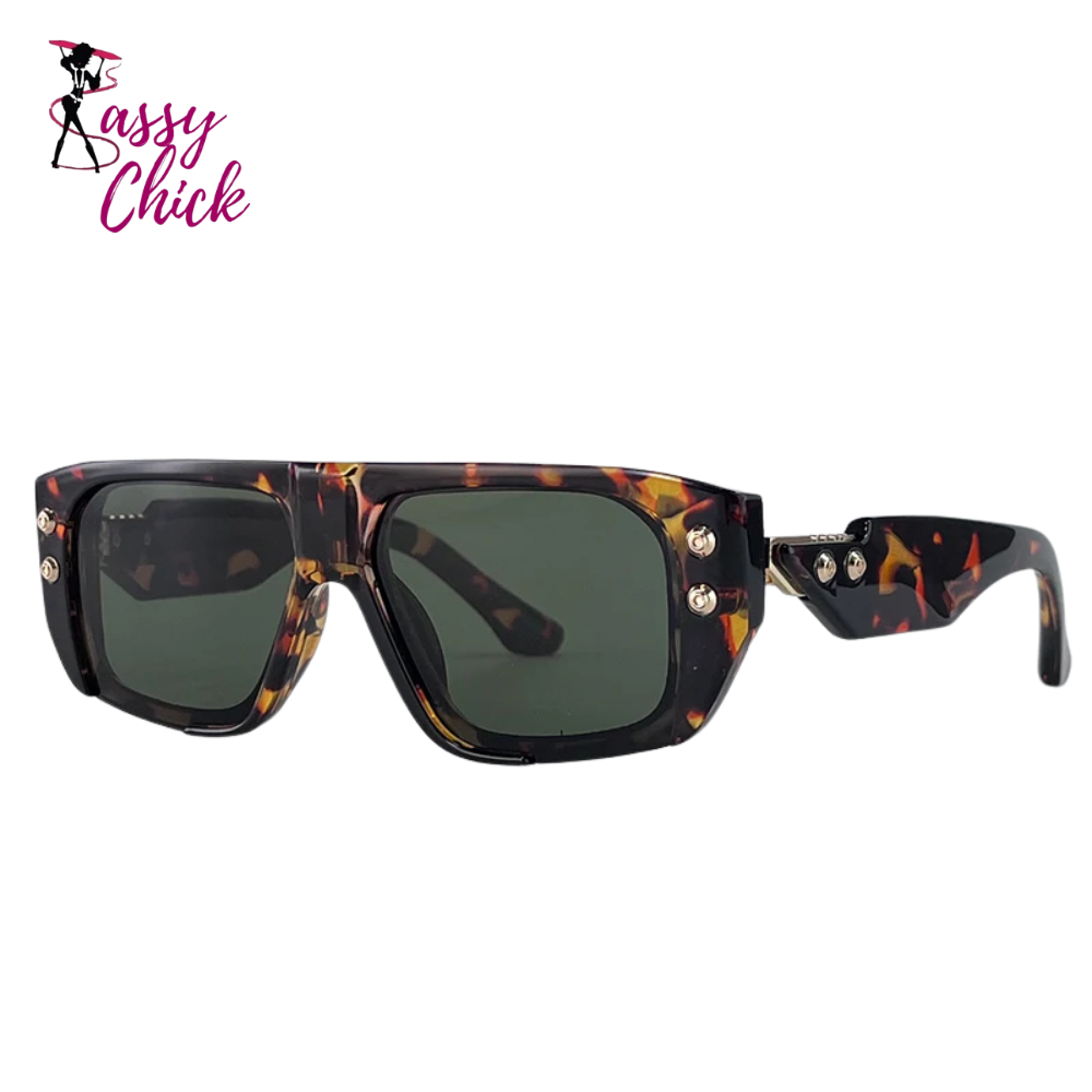Luxury Square Polarized UV400 Driving Sunglasses Sassy Chick Logo