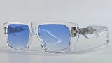 White Luxury Square Polarized UV400 Driving Sunglasses