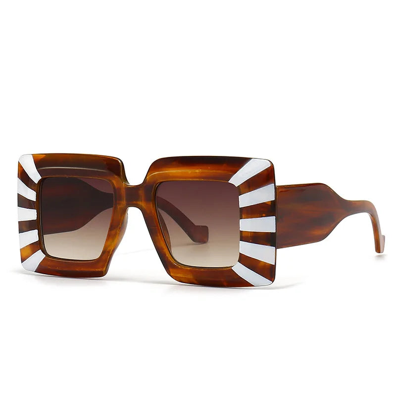 brown stripe sunglasses