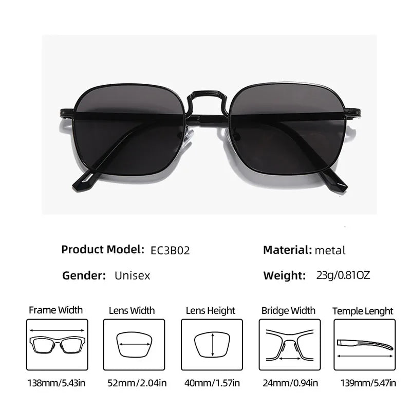 Details of Luxury Trendy  Metal Square Sunglasses