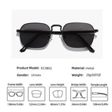 Details of Luxury Trendy  Metal Square Sunglasses