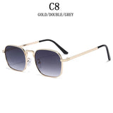Luxury Trendy  Metal Square Sunglasses