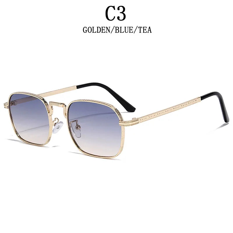 Luxury Trendy  Metal Square Sunglasses