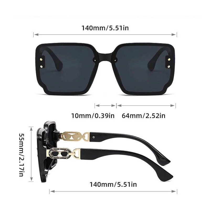Size of Luxury UV400 Elegant Women's Sunglasses