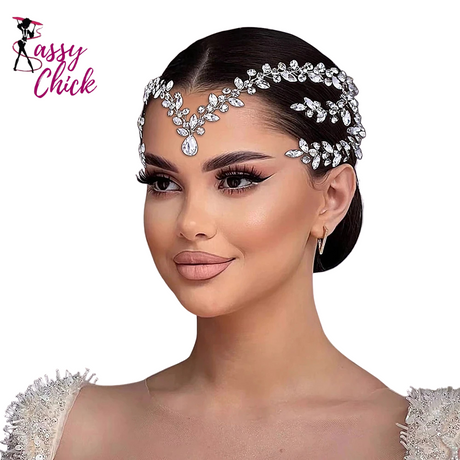Luxury Wedding Rhinestone Bridal Headpiece Sassy Chick Logo