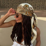 Luxury Women 90cm Square Silk Scarf