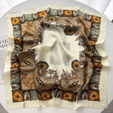 Luxury Women 90cm Square Silk Scarf