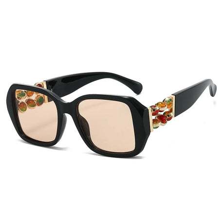 Luxury Women Rhinestones Decoration Sunglasses