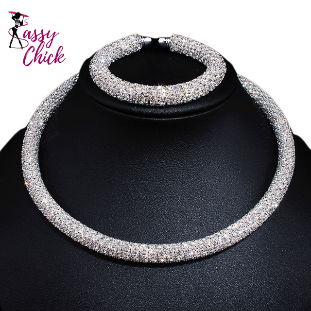 Maxi Crystal Jewelry Set Sassy Chick Logo