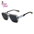 Men Retro Square UV400 Protection Sunglasses Sassy Chick Logo