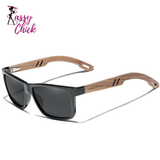 Men UV400 100% Polarized Wooden Sunglasses Sassy Chick Logo