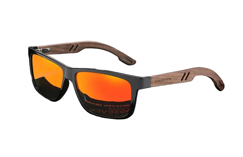 Men UV400 100% Polarized Wooden Sunglasses