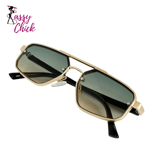 Men Vintage Steampunk Sunglasses Sassy Chick Logo