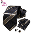 Men's Clip Luxury Retro Striped Floral Tie Set Sassy Chick Logo