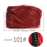 Red Messy Hair Clip-on Bun