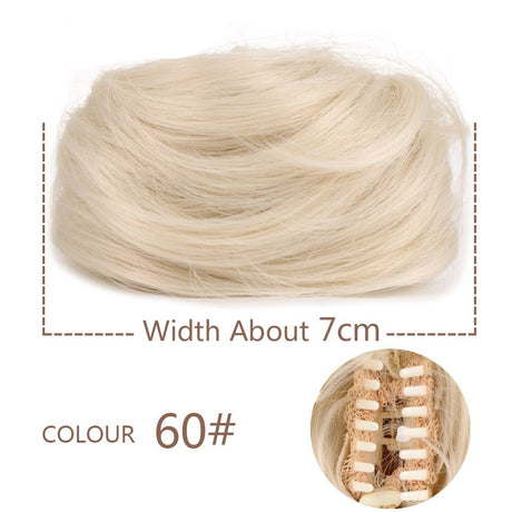 Blonde Messy Hair Clip-on Bun