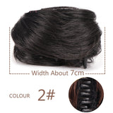 Black Messy Hair Clip-on Bun