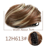 highlight Blonde Messy Hair Clip-on Bun