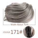 Ash Gray Messy Hair Clip-on Bun