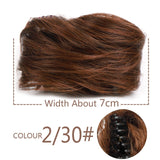 Ash Red Messy Hair Clip-on Bun