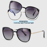 Metal Anti Blue Light Cat Eye Polarized Sunglasses